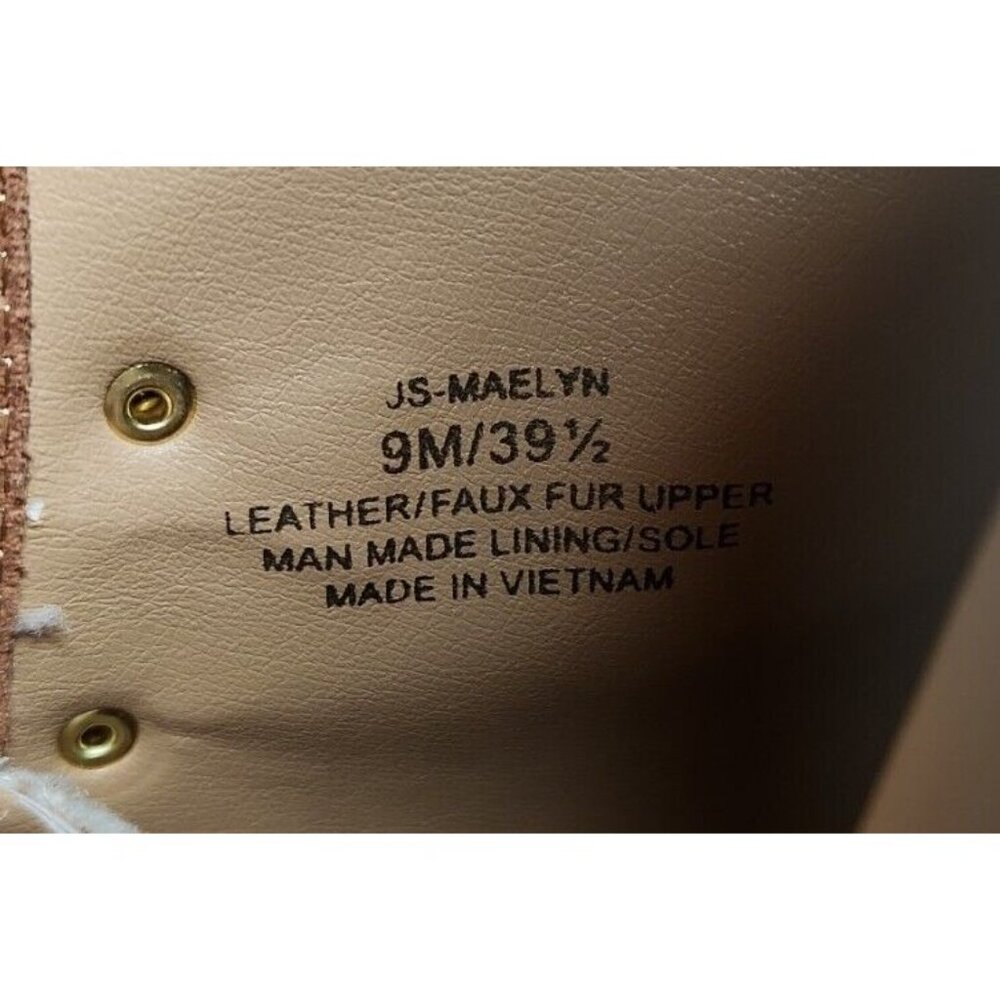 Jessica Simpson Women's Size 9 M Maelyn Wedge Booties Caramel  Leather Suede 645 - Picture 11 of 11